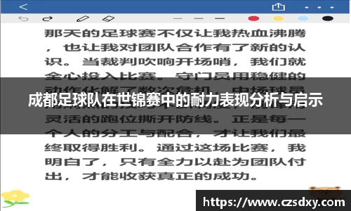 成都足球队在世锦赛中的耐力表现分析与启示