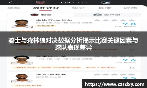 骑士与森林狼对决数据分析揭示比赛关键因素与球队表现差异
